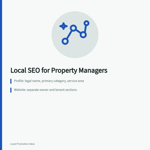 Local SEO checklist for property managers covering profile, website, and unit listings. Local SEO for property managers: the profile-first approach