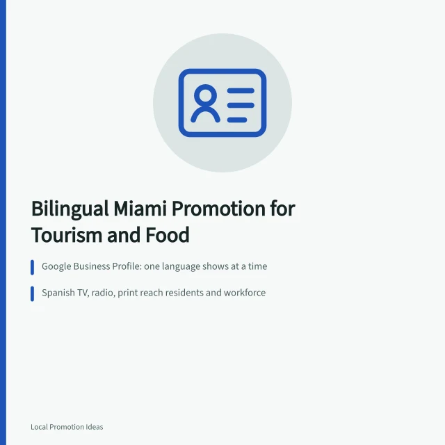 Bilingual Miami promotion guide for tourism and food businesses. Miami bilingual promotion guide for tourism and food businesses