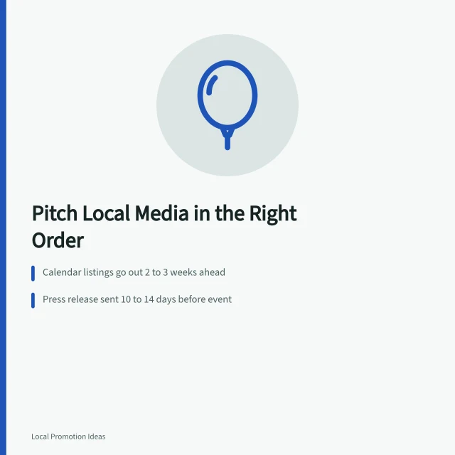Calendar icon for pitching local media in deadline order. How to Pitch Local Media for Free Promotion: A Small Business Script