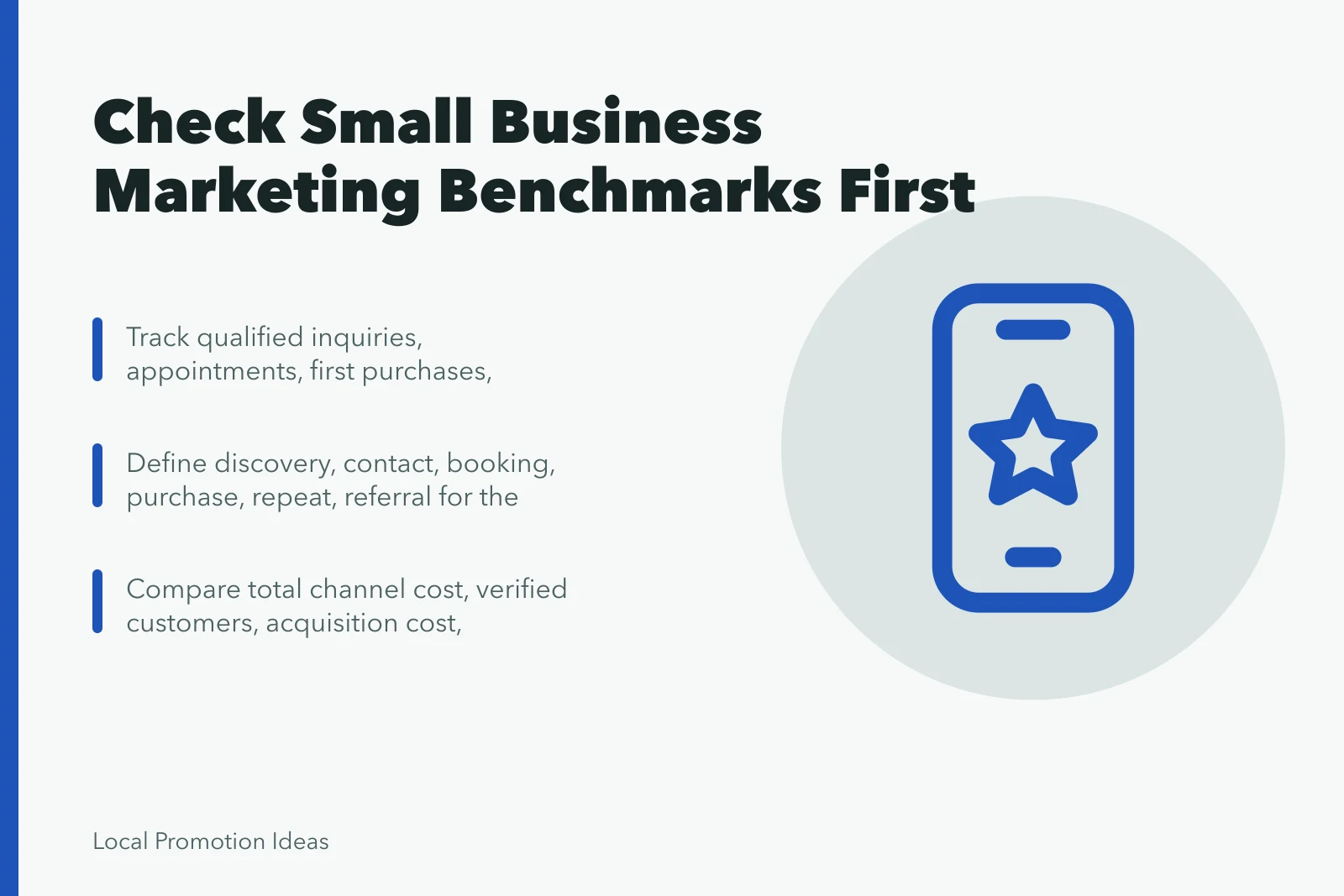 Card listing benchmark checks for small business marketing decisions. 8 Things to Check Before Trusting Small Business Marketing Benchmarks
