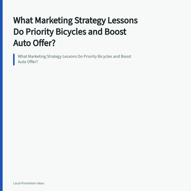 What Marketing Strategy Lessons Do Priority Bicycles and Boost Auto Offer?. What Marketing Strategy Lessons Do Priority Bicycles and Boost Auto Offer?