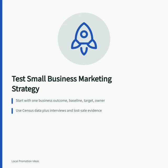 Card outlining small business marketing strategy steps and evidence. Reading Small Business Marketing Strategy Development With a Sceptical Eye