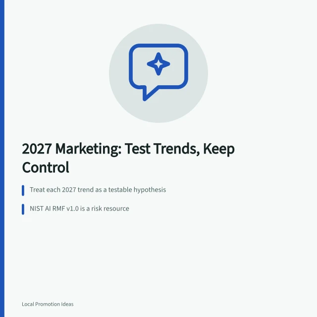 Card listing 2027 small business marketing trends to test and drop. Small Business Marketing Trends: What to Keep and What to Drop (2027 update)
