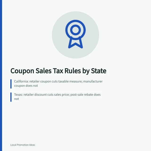 State sales tax rules for coupons, discounts, and rebates. How US sales tax rules change coupon and rebate promotions